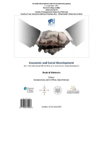 Economic and social development : book of abstracts : 42(2019) / ... International Scientific Conference