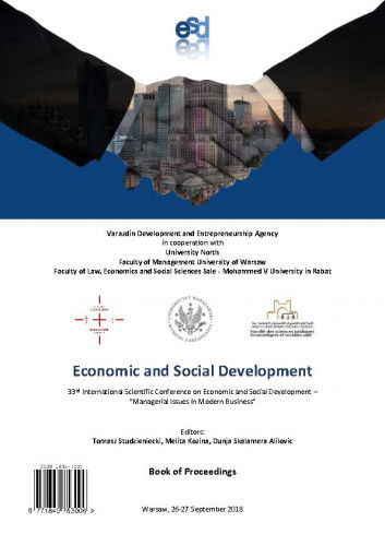 Economic and social development : book of proceedings : 33(2018) / ... International Scientific Conference on Economic and Social Development