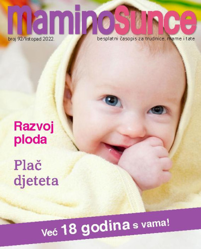 Mamino sunce:  besplatni časopis za trudnice, mame i tate : 92(2022) / glavna urednica Andrea Hribar Livada.