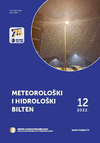 Meteorološki i hidrološki bilten : 36,12(2022)  / glavna i odgovorna urednica Branka Ivančan-Picek.