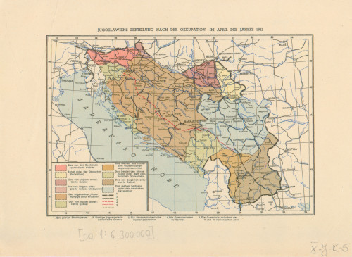 Jugoslawiens Zerteilung nach der Okkupation im April des Jahres 1941.