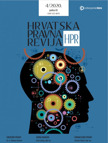 Hrvatska pravna revija  : časopis za promicanje pravne teorije i prakse : 20, 4(2020)  / glavni urednik Alen Bijelić.