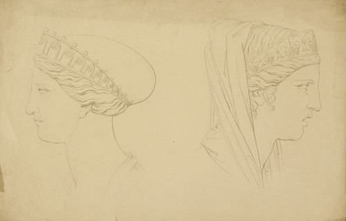 [Dvije ženske glave u profilu] / Heinrich Guenter.