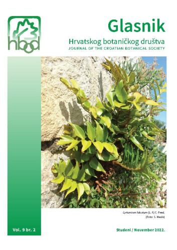 Glasnik Hrvatskog botaničkog društva =  : Journal of the Croatian Botanical Society : 9,2(2021) / urednik, editor Sandro Bogdanović.