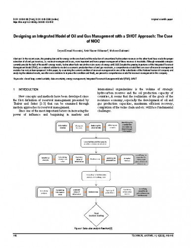 Designing an integrated model of oil and gas management with a SWOT approach : the case of NIOC / Seyed Emad Hosseini, Amir Naser Akhavan, Mohsen Bahrami.
