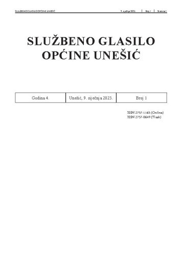 Službeno glasilo Općine Unešić : 4,1(2023)  / glavni urednik Ankica Slavica.