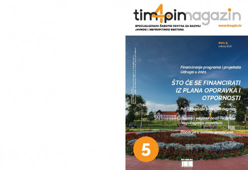 Tim4pin magazin   : specijalizirani časopis Centra za razvoj javnog i neprofitnog sektora : 5(2021)  / glavni urednik Davor Vašiček.