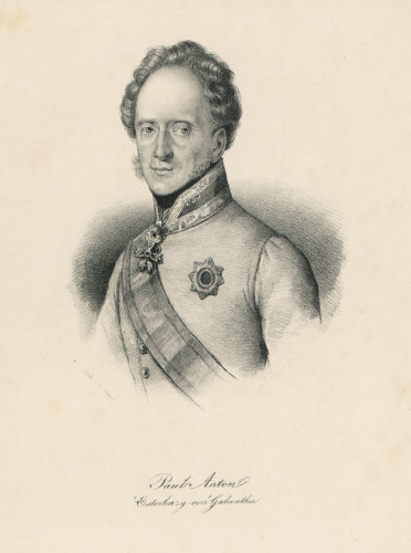 Paul Anton   : Esterhazy von Galantha  / A. [August] Kneisel ; [prema crtežu Cäcilie Brandt].
