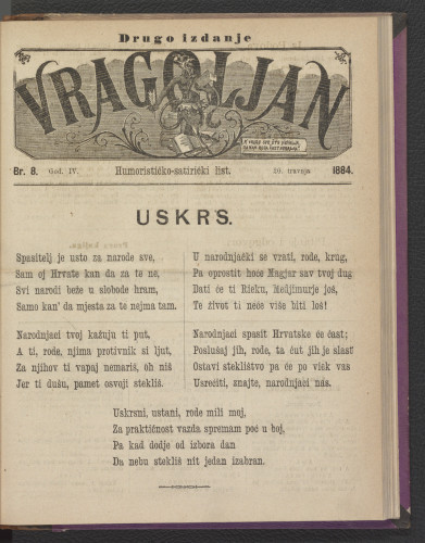 Vragoljan. God. 4, br. 8(20. travnja 1884) (cenzurirano)