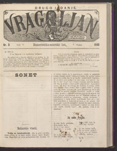 Vragoljan. God. 5, br. 5(6. ožujka 1885) (cenzurirano)