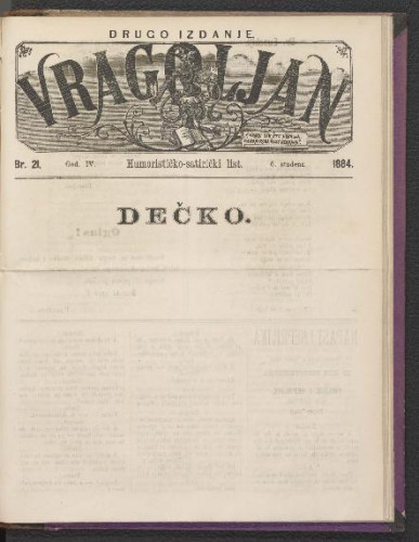 Vragoljan. God. 4, br. 21(6. studenoga 1884) (cenzurirano)