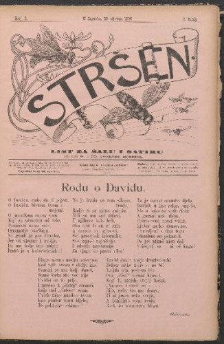 Stršen. Tečaj 1, br. 2(20. siječnja 1899) (izvorno)