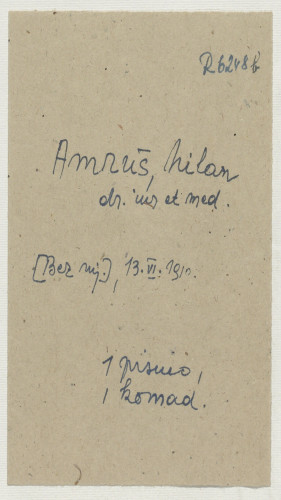 Pismo Milana Amruša Ivanu Kostrenčiću : 13. VI. 1910. 