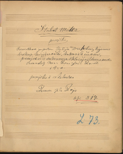 Stabat Mater : op. 814 / Ivan pl. Zajc.