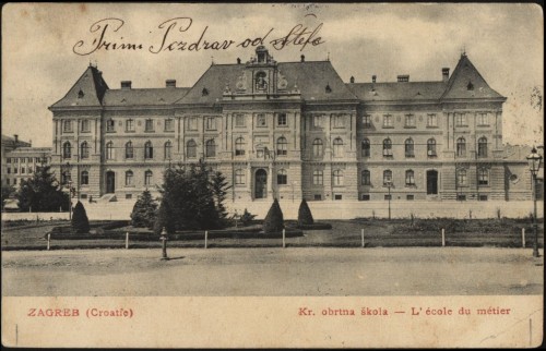 Zagreb (Croatie) : Kr. obrtna škola = L'école du métier.