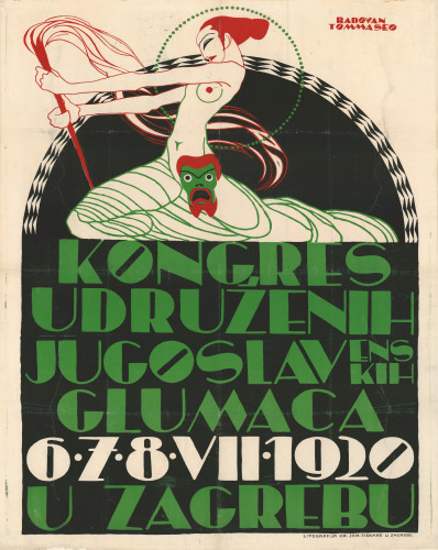 Kongres udruženih Jugoslavenskih glumaca 6.7.8. VII 1920 u Zagrebu / design Tommaseo Radovan