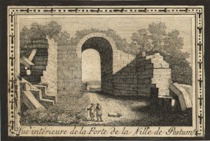 Vue interieure de la Porte de la Nille de Pestum.