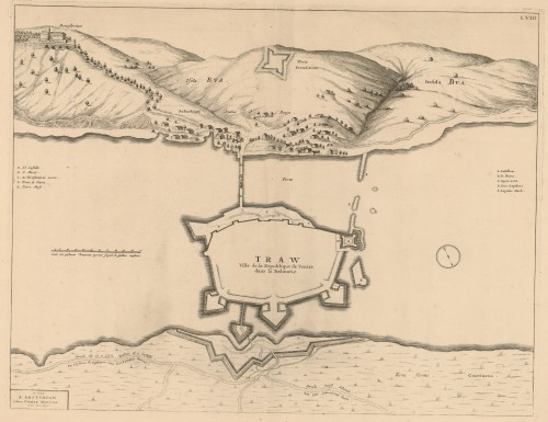 Traw ville de la Republique de Venise dans la Dalmatie / [Joan Blaeu] ; chez Pierre Mortier.
