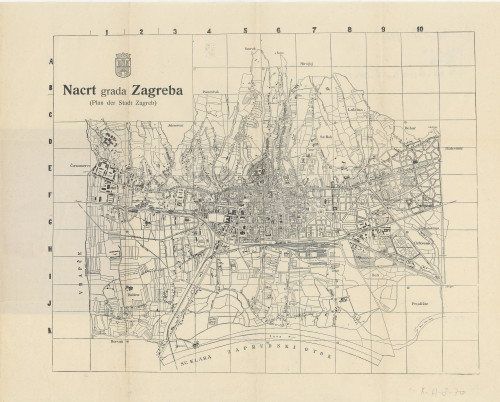 Nacrt grada Zagreba = Plan der Stadt Zagreb