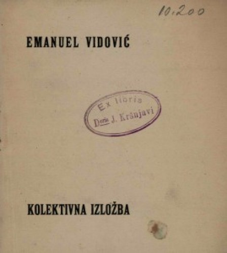 Vidović - izložba 1903 : izložba Društva umjetnosti, Zagreb / predgovor napisao Ivo Tartaglia.