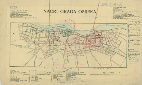 Nacrt grada Osijeka.