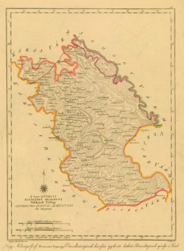 A Szent Györgyi határőrző regement vidékének táblája = Districtus legionis limitanea St Georgiensis  / B. Biller sc.