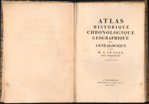 Atlas historique chronologique géographique et généalogique / par M. A. Le Sage