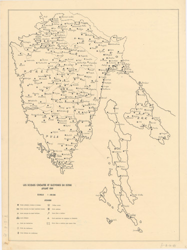 Les ecoles Croates et Slovenes en Istrie avant 1919. 