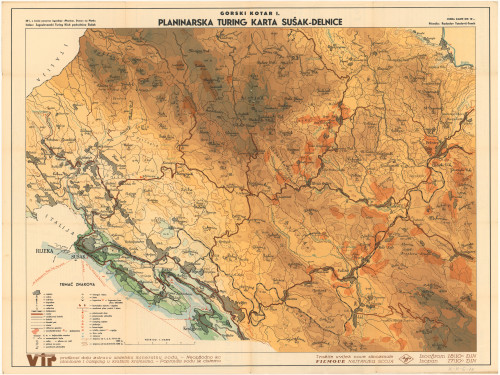 Gorski kotar I. : planinarska turing karta Sušak-Delnice / priredio Radoslav Tatalović-Tomić