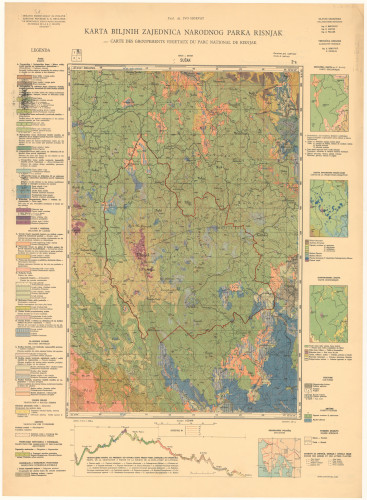Karta biljnih zajednica Narodnog parka Risnjak = Carte des groupements vegetaux du Parc national de Risnjak : sekcija = section Sušak / Ivo Horvat