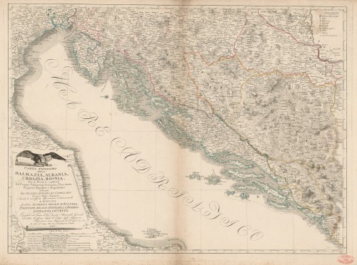 Carta novissima della Dalmazia, Albania, Croazia, Bosnia   / delineata da Gioanni Antonio de Capellaris.