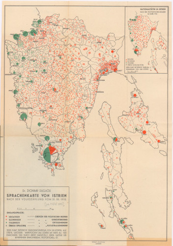 Sprachenkarte von Istrien : nach der Volkszählung vom 31. XII. 1910. / Zvonimir Dugački