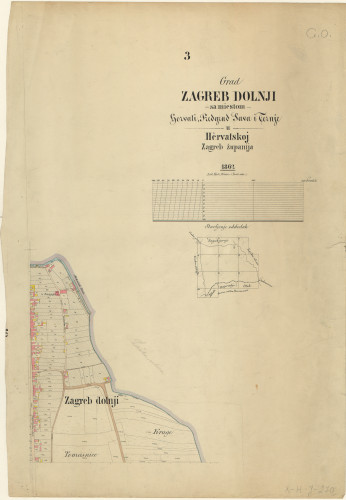 Grad Zagreb Dolnji : sa miestom Horvati, Predgrad, Sava i Ternje u Hèrvatskoj : Zagreb županija : 1862.