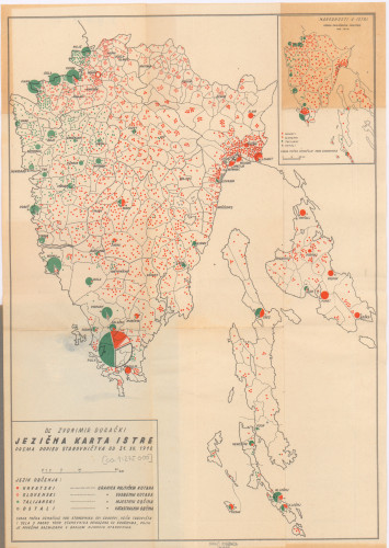 Jezična karta Istre : prema popisu stanovništva od 31. XII. 1910. / Zvonimir Dugački