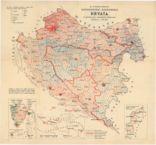 Geografijski raspoređaj Hrvata : u Jugoslaviji i susjednim državama / Zvonimir Dugački