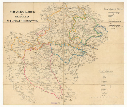 Strassen-Karte der Croatischen Militair-Grenze.