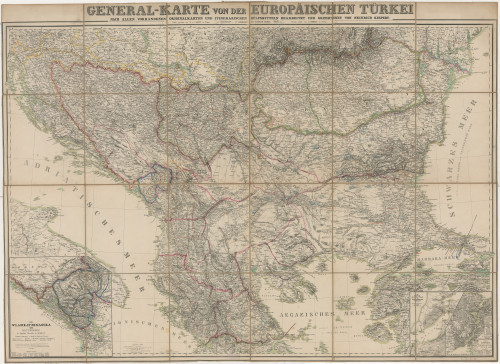 General - Karte von der Europäischen Türkei / bearbeitet und gezeichnet von Heinrich Kiepert.