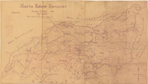 Karta Kotara Daruvar  / izradio E. Primc