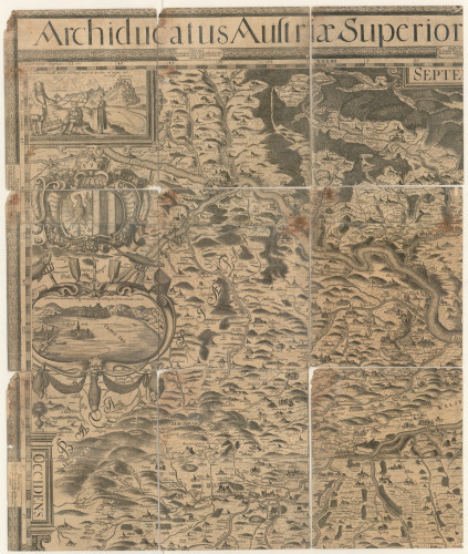 Archiducatus Austriae superioris geographica descriptio  : facta anno 1667 / delineavit et montes villes... Georgius Visscher Tyrolensis ; fecit Melchior Küsel