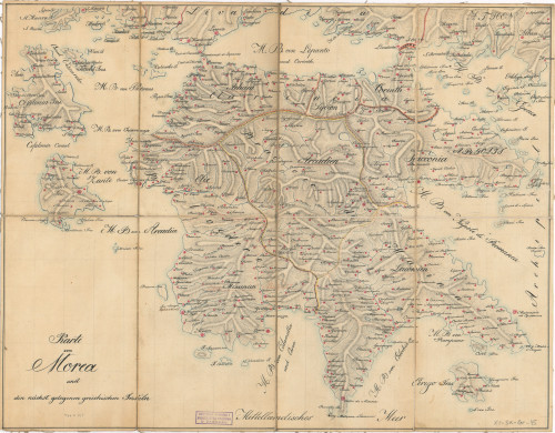Karte von Morea  : und den nächst gelegenen griechischen Inseln / Mihovil Sabljar
