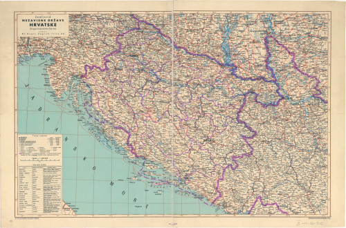 Zemljovid Nezavisne Države Hrvatske  : organizacijska karta.