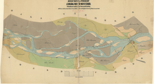 Helyzeti - térkép á Dráva folyó mentéröl Vinokovcsaktol á Varasdi hidig   : év Julius havaban 1847.